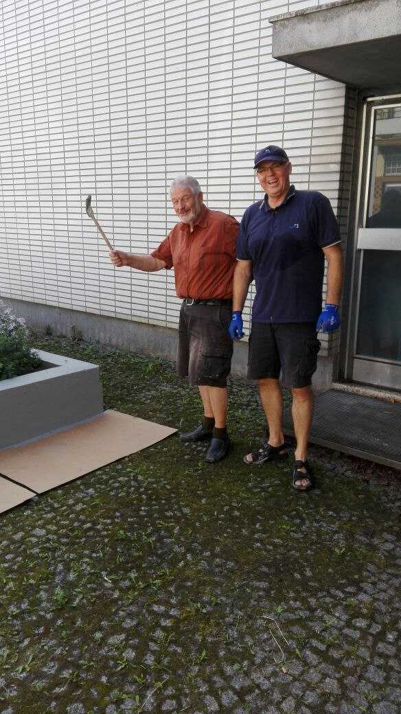 Arbeitseinsatz am Bürgerhaus Oppau